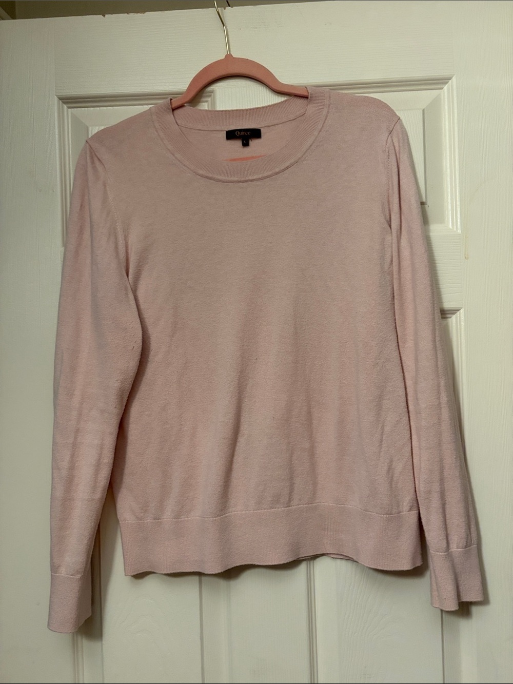 Quince Light Pink Crewneck Sweater